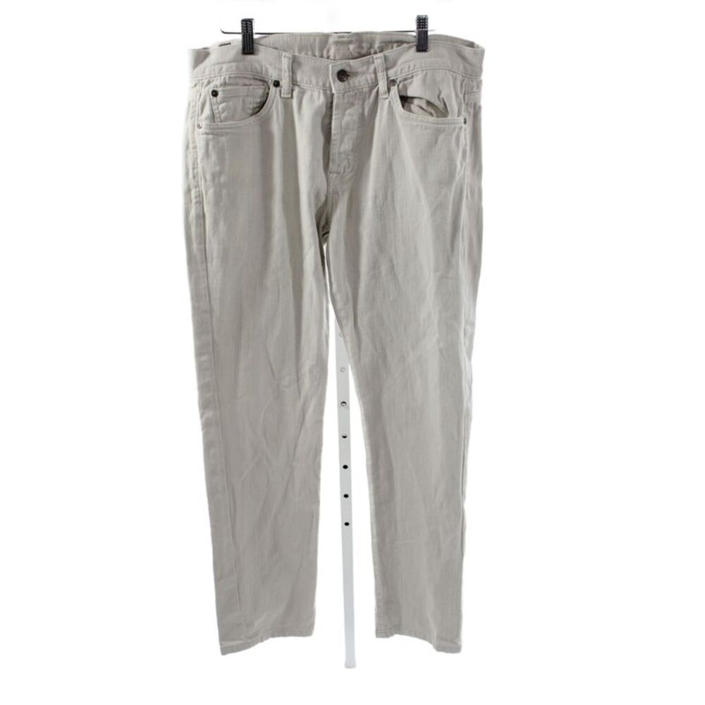 7 For All Mankind Mens Straight Beige Cotton Jeans Size 33